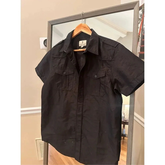 Scott James England Button Down Shirt Black Size Small - Picture 3 of 4